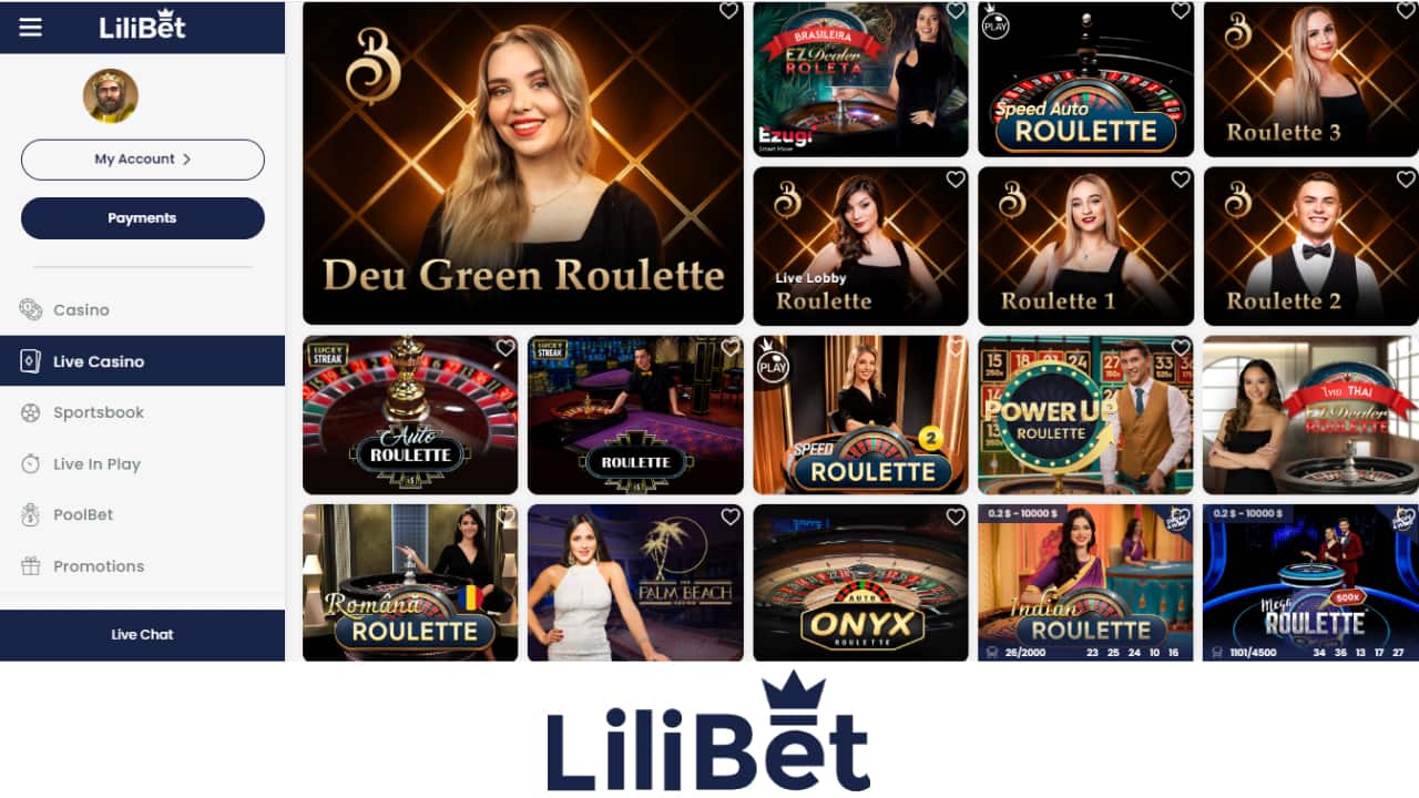 LiliBet live casino games