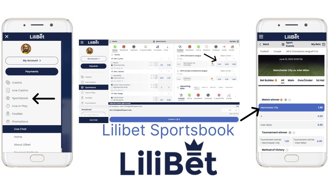 betting on Lilibet Sportsbook on mobile phone